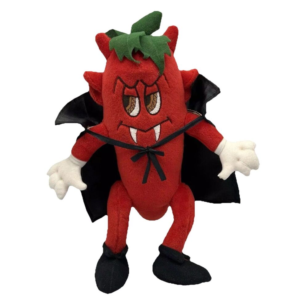 Vintage Good Stuff Vampire Red Chili Pepper Plush Dracula Halloween Devil 12"